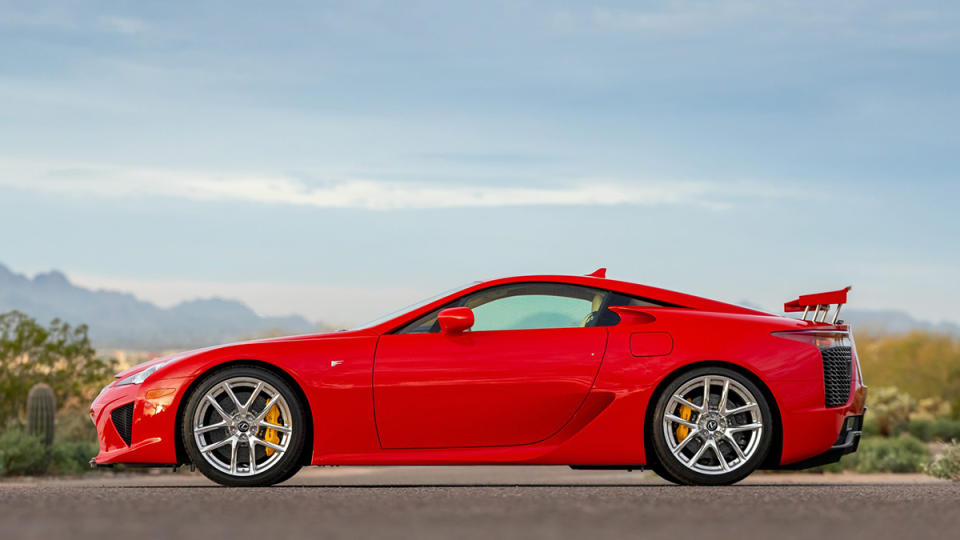 The 2012 Lexus LFA from the side