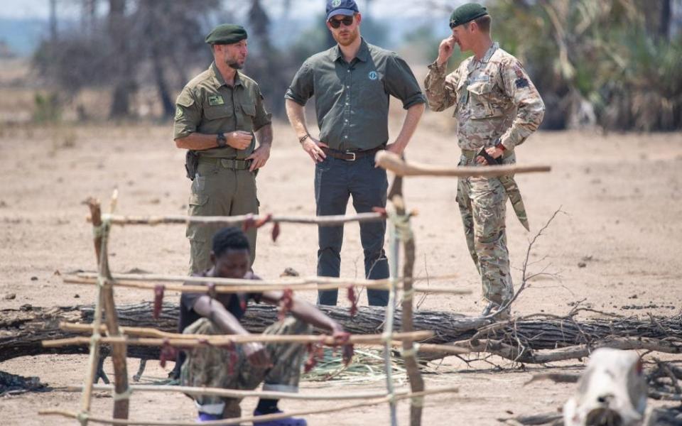 The Duke Of Sussex meets anti-poaching rangers in Malawi - Getty