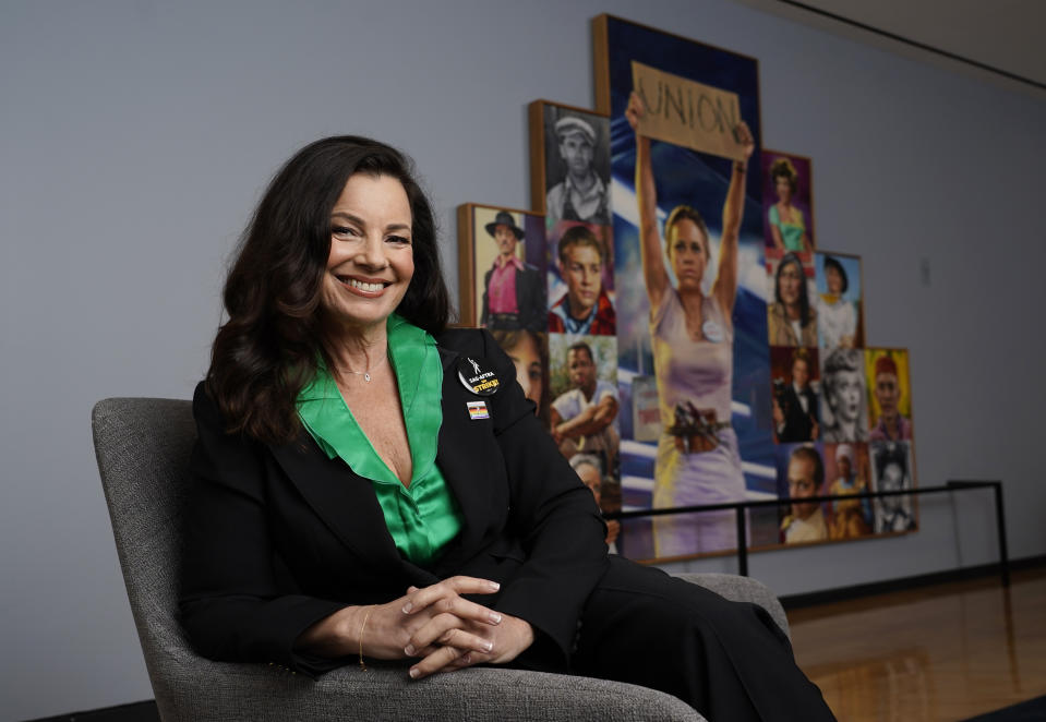 La presidenta del sindicato de actores SAG-AFTRA Fran Drescher posa para un retrato el miércoles 23 de agosto de 2023 en la sede del sindicato en Los Ángeles. (Foto AP/Chris Pizzello)