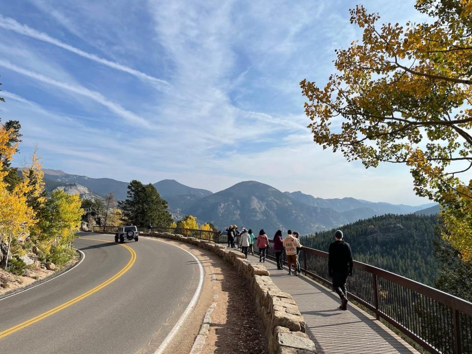 Crowds at Rocky Mountain National Park in Colorado