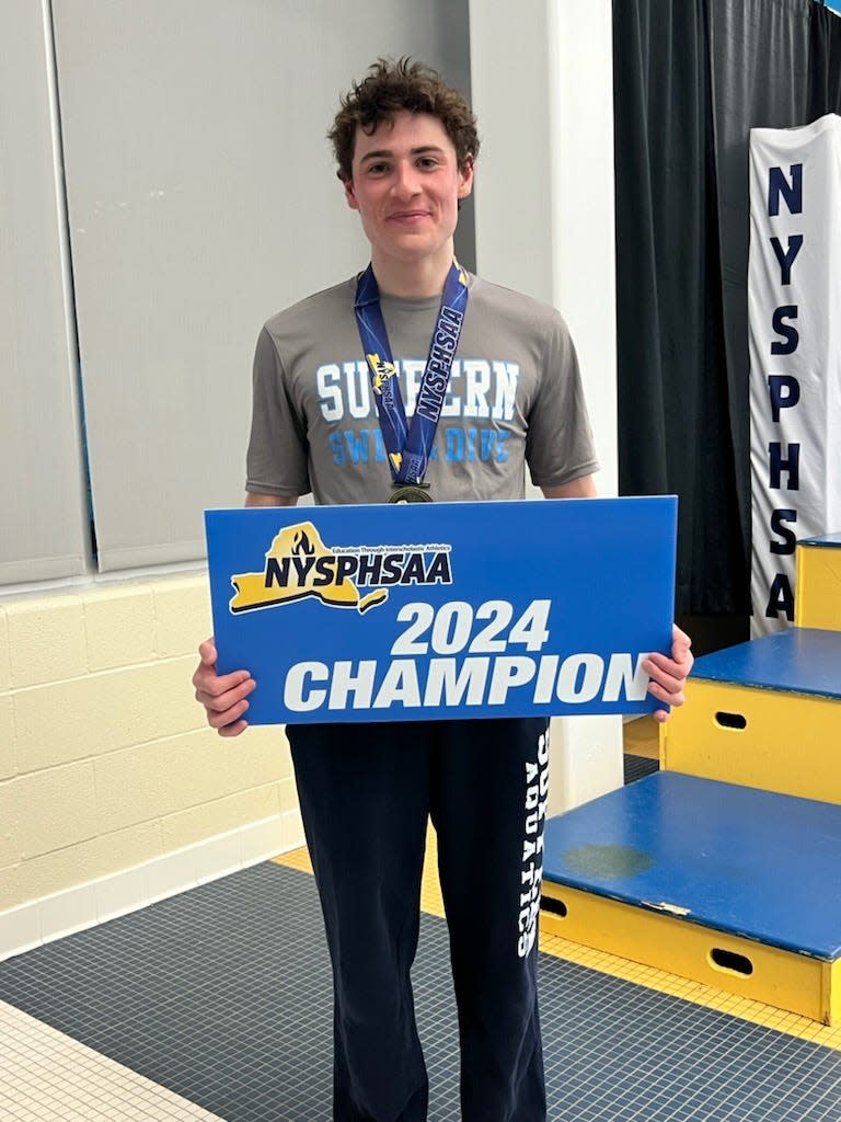 Suffern junior Luke Leale won the NYSPHSAA Diving Championship Friday at Ithaca College