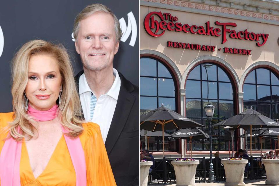 <p>Stefanie Keenan/Getty, Scott Olson/Getty </p> Kathy Hilton and Richard Hilton, Cheesecake Factory 