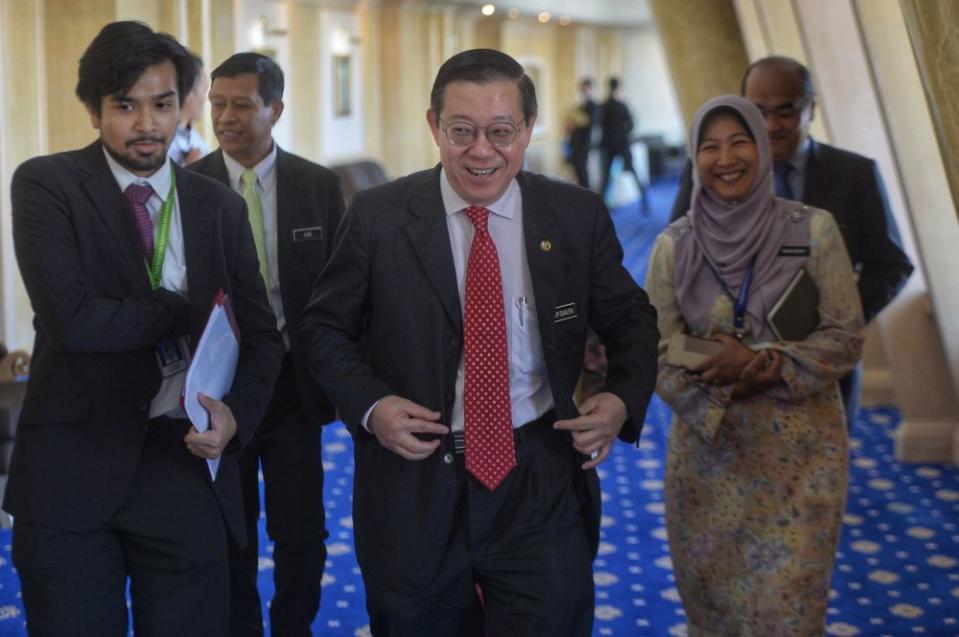 Finance Minister Lim Guan Eng arrives for the LIFT (Literacy in Financial Technology) festival in Putrajaya December 12, 2019. — Picture by Shafwan Zaidon