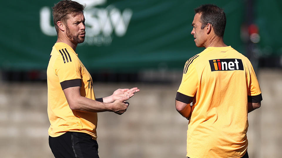 Former Hawthorn star turned assistant coach Sam Mitchell will take over as head coach in 2022, with Alastair Clarkson to relinquish the role. (Photo by Ryan Pierse/Getty Images)