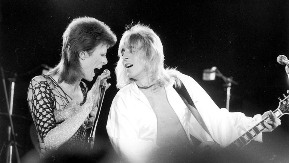 David Bowie and Mick Ronson