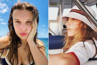 <p><strong>Location:</strong> Maldives</p> <p><em>Stranger Things </em>star Millie Bobby Brown embarked on what she described as "a holiday of a lifetime" while visiting the sun-soaked Maldives. The 15-year-old posted <a href="https://www.instagram.com/milliebobbybrown/" rel="nofollow noopener" target="_blank" data-ylk="slk:plenty of Instagrams;elm:context_link;itc:0;sec:content-canvas" class="link ">plenty of Instagrams</a> from both the <a href="https://soneva.com/resorts/soneva-jani/" rel="nofollow noopener" target="_blank" data-ylk="slk:Soneva Jani;elm:context_link;itc:0;sec:content-canvas" class="link ">Soneva Jani</a> and <a href="https://soneva.com/resorts/soneva-fushi/" rel="nofollow noopener" target="_blank" data-ylk="slk:Soneva Fushi;elm:context_link;itc:0;sec:content-canvas" class="link ">Soneva Fushi</a>, the luxury resorts where she stayed on the trip. During her stay, Brown enjoyed kayaking, swimming, sunbathing and snorkeling, as well as plenty of dressed-up dinners when the sun went down.</p>