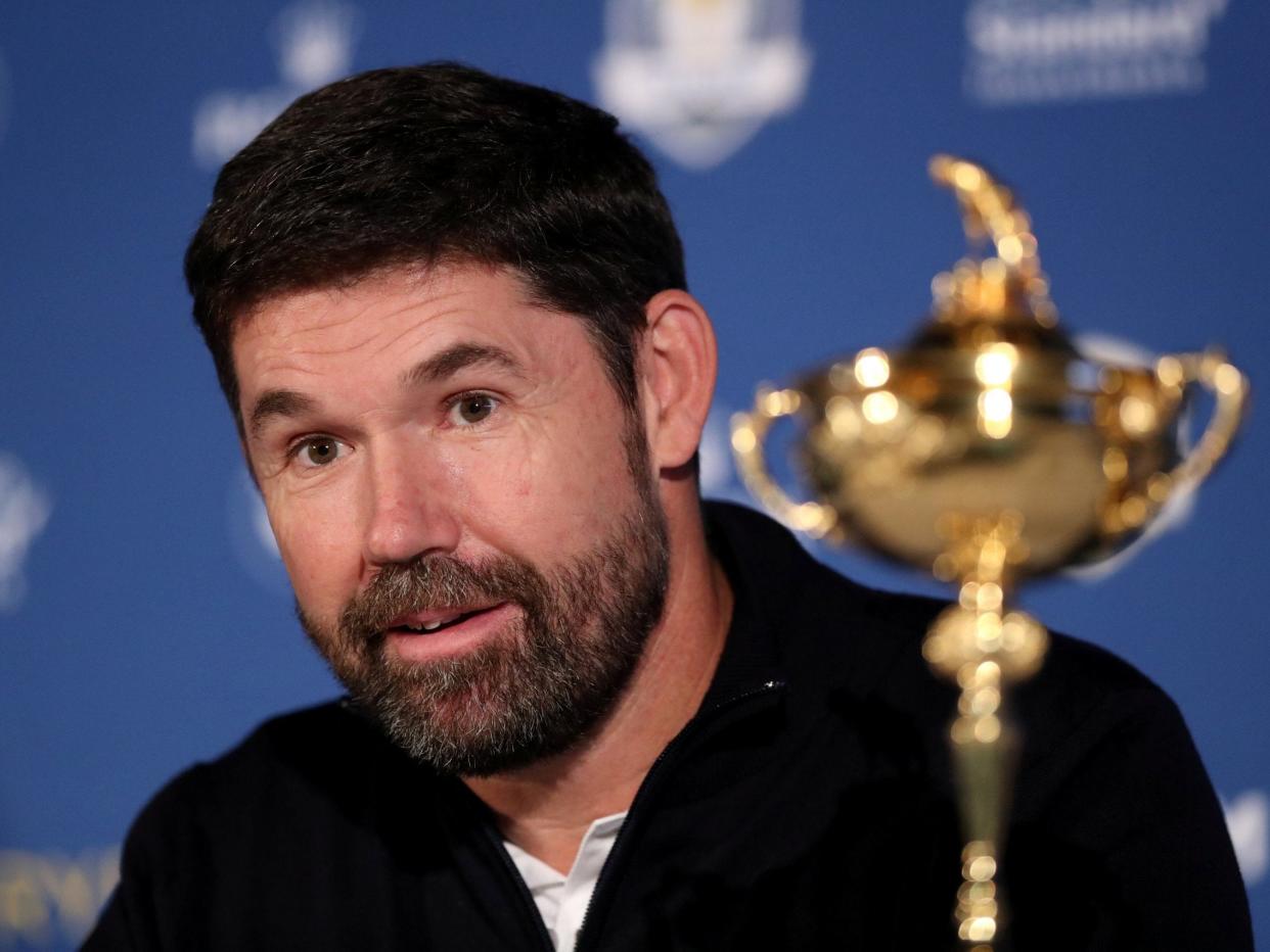 Padraig Harrington during the announcement after being appointed as the European Ryder Cup Captain: Reuters