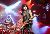 Paul Stanley of KISS performs during the final night of the "Kiss Farewell Tour" on Saturday, Dec. 2, 2023, at Madison Square Garden in New York. (Photo by Evan Agostini/Invision/AP)