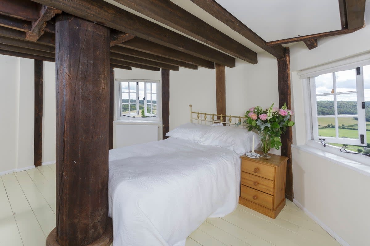 The bedrooms inside the mill have views over the surrounding countryside (Savills)