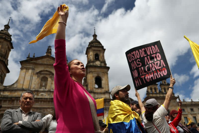 Protest against President Gustavo Petro's reforms in Bogota
