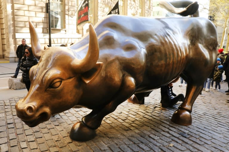 Global traders are in bullish mood after a recent sell-off, with US earnings and inflation data in view (SPENCER PLATT)