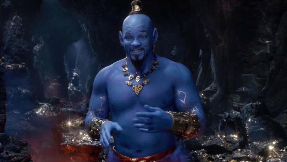 Will Smith as the Genie in <em>Aladdin</em>