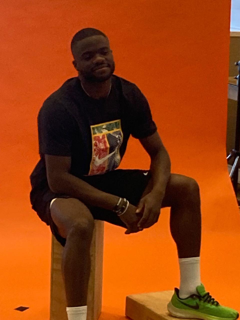 Frances Tiafoe, posing for a Miami Open photo shoot on Tuesday, now lives in Boynton Beach.