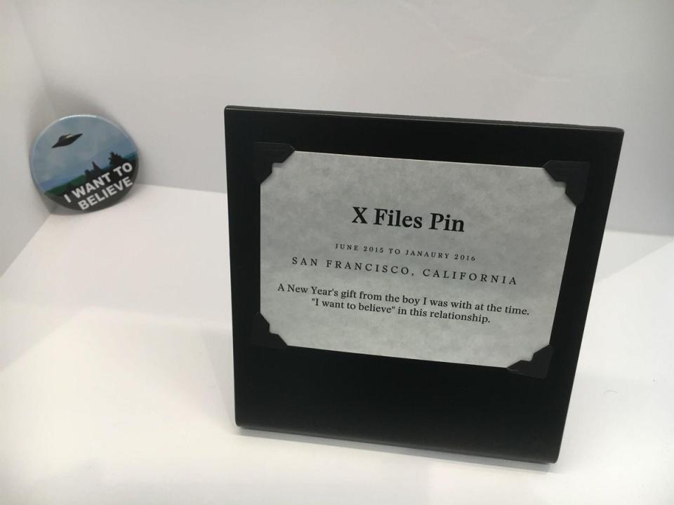 An 'X-Files' pin ((Tim Walker))