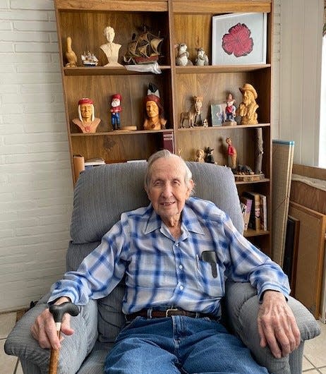 David W. King, as seen in a recent photo at age 93, now resides in Lubbock.
