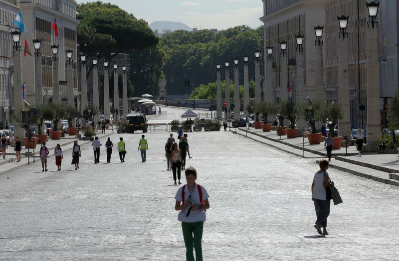 FILE PHOTO: Pope Francis holds weekly general audience virtually due to coronavirus outbreak