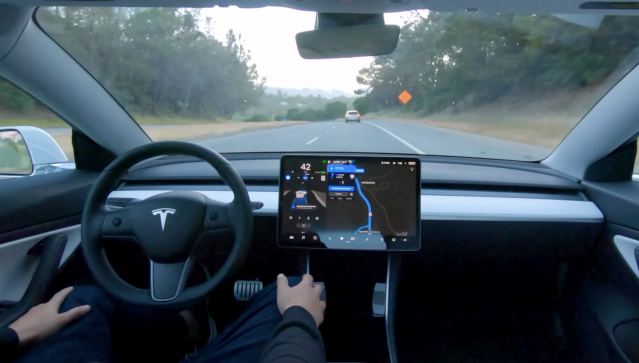 Tesla FSD beta in use (Tesla YouTube video)