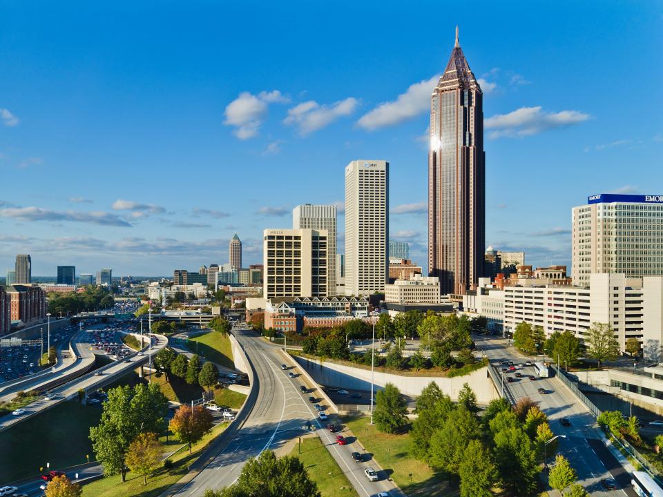 Skyline view of Atlanta, Georgia.