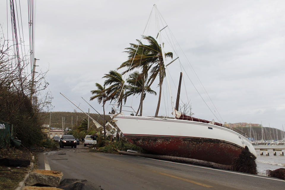 Imagen de los efectos del huracán María a su paso por Puerto Rico, el 20 de septiembre de 2017