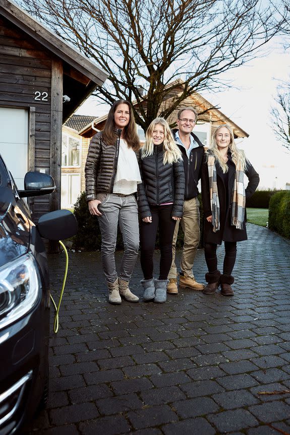 The Drive Me program's pilot family, the Hains, of Gothenburg, Sweden.