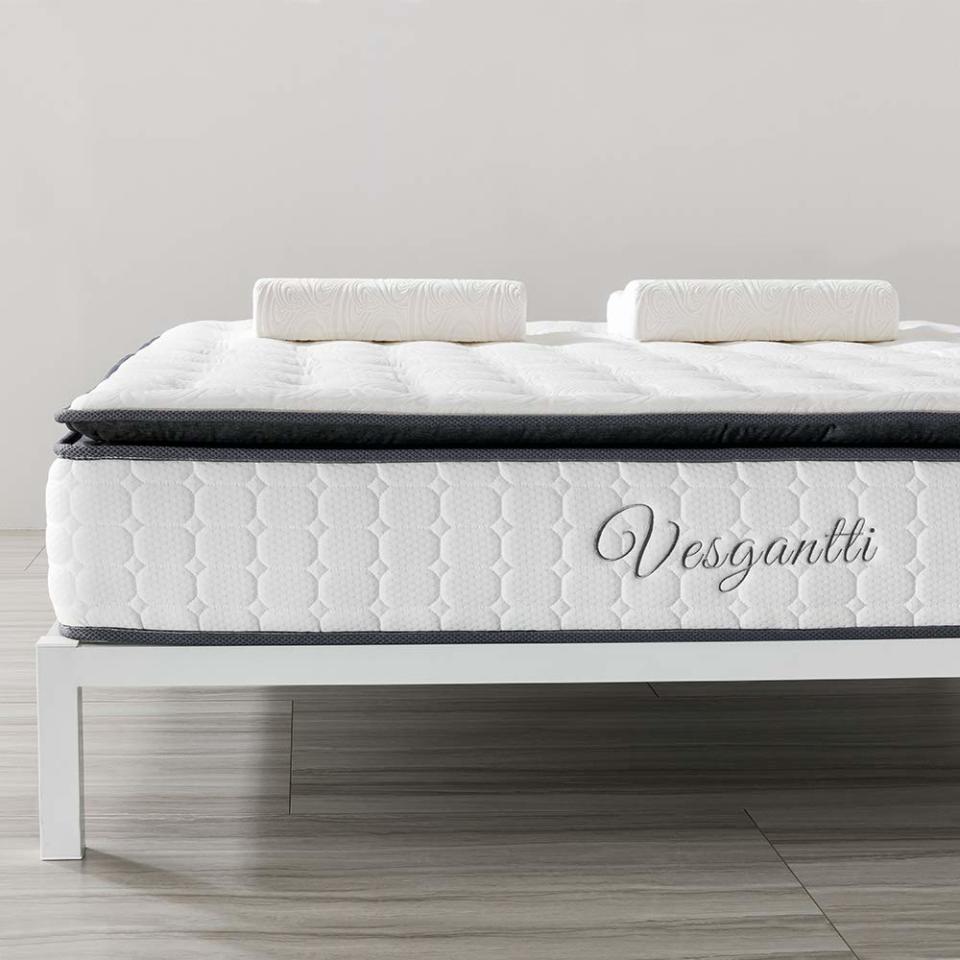 Vesgantti Pillow Top Series - 10.6 Inch Innerspring Hybrid Queen Mattress/Bed in a Box. (Photo: Amazon)