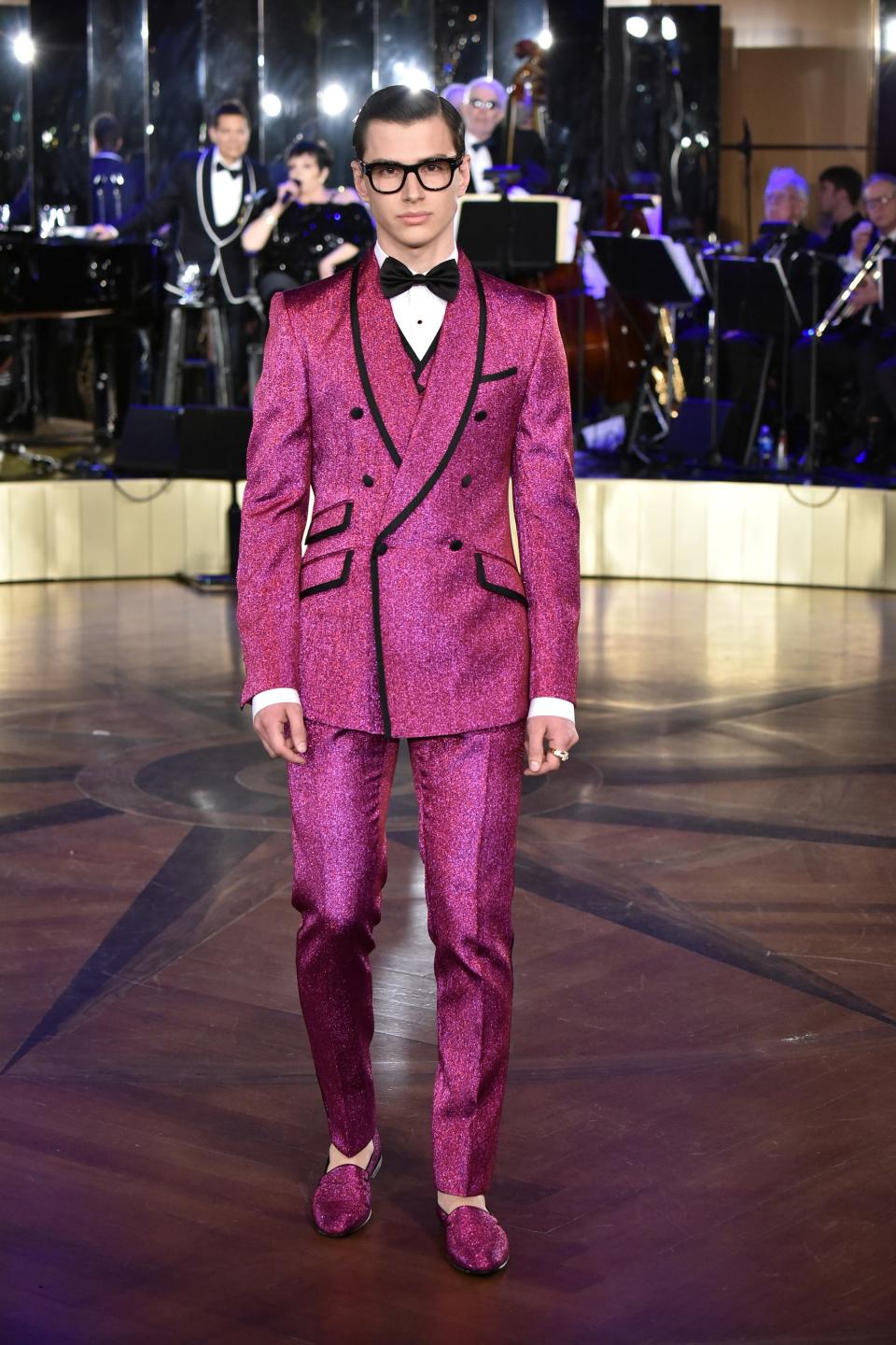 Dolce & Gabbana presented their Alta Sartoria menswear to a crowd that included Nick Jonas, Trevor Noah, and Steve Harvey.