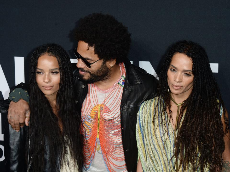 Zoe and Lenny Kravitz