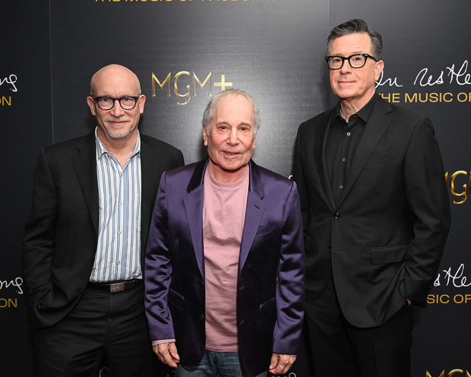 Alex Gibney, Paul Simon, Stephen Colbert at In Restless Dreams The Music of Paul Simon