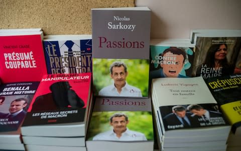 The book Passions written by former French President Nicolas Sarkozy is on display in a bookshop, in Paris, France, 27 June 2019. - Credit: &nbsp;REX/YOAN VALAT/EPA-EFE/REX