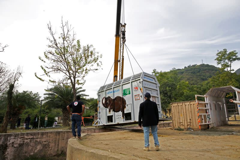 Pakistan's lonely elephant heads for Cambodia, in Islamabad