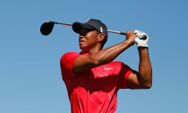 ATLANTA, GA - SEPTEMBER 23: Tiger Woods watches his tee shot on the seventh hole during the final round of the TOUR Championship by Coca-Cola at East Lake Golf Club on September 23, 2012 in Atlanta, Georgia. (Photo by Kevin C. Cox/Getty Images)