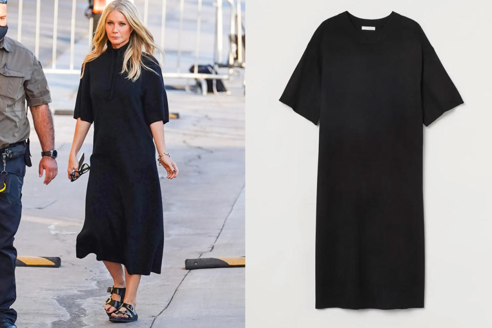 Gwyneth Paltrow wearing a quiet luxury dress in Los Angeles, November 2021 / H&M