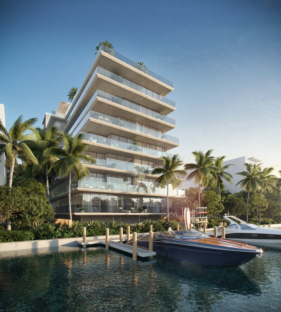 On Bay Harbor Island, a full-service marina will give owners at the boutique La Maré Residences floating parking spots. Regency Development Group