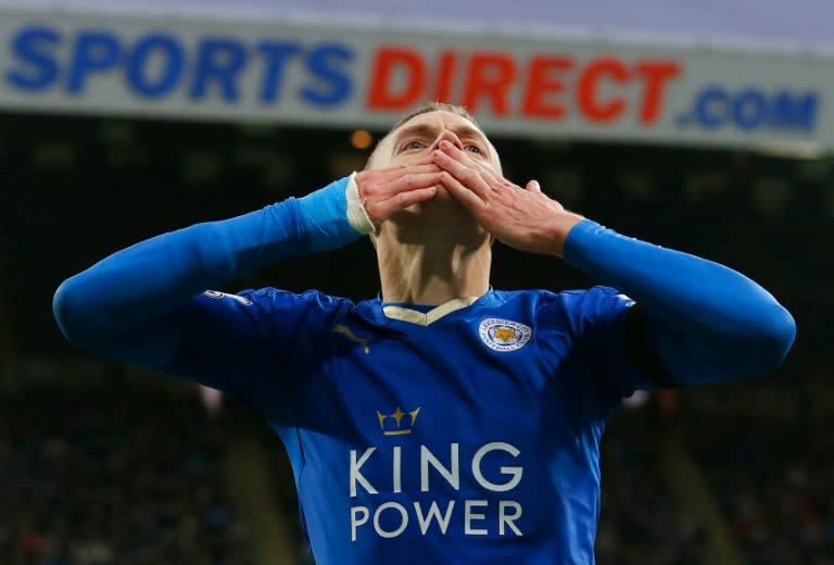 Leicester City's Jamie Vardy has scored 24 goals for club and country so far this season as the Foxes close in on what would be a remarkable Premier League title triump