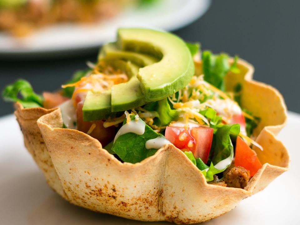 taco salad tortilla bowl