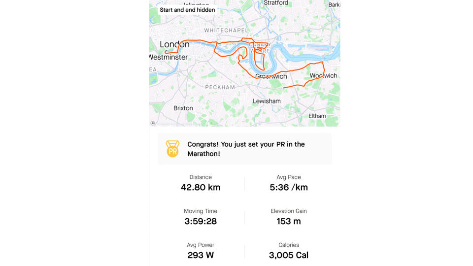 I ran London Marathon with Garmin and Apple Watch