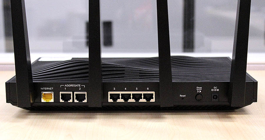 The Nighthawk X8 trumps the RT-5300 router by offering an additional two Gigabit Ethernet LAN ports for a grand total of 6 LAN ports.