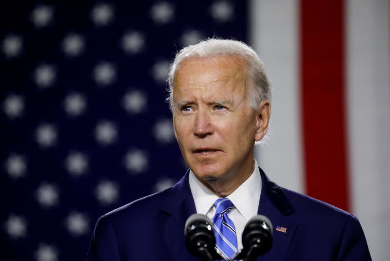 FILE PHOTO: Democratic U.S. presidential candidate Biden holds campaign event in Wilmington, Delaware