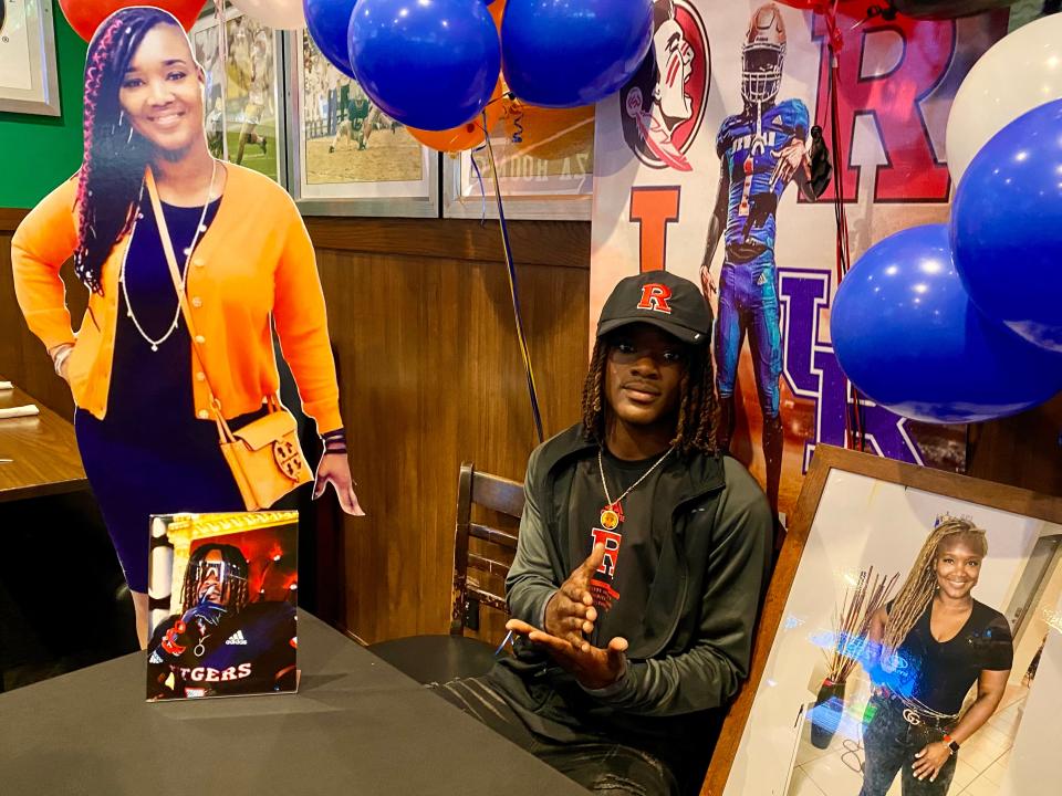 Cardinal Newman three-star ATH Kevin Levy chose Rutgers surrounded by family, friends, teammates, and his mother, Chakela Montgomery, “in spirit” on Saturday, July 15.