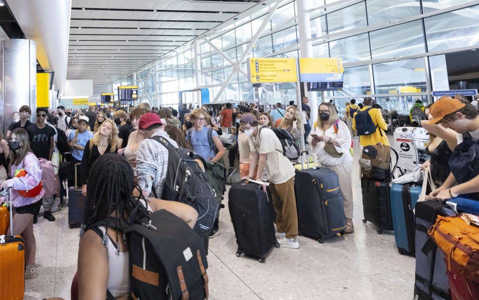 BA long haul flights cancelled threat suspended short-hault flights Heathrow Airport holidaymakers face travel chaos across Europe due to chronic staff shortages 2022 - Anadolu Agency