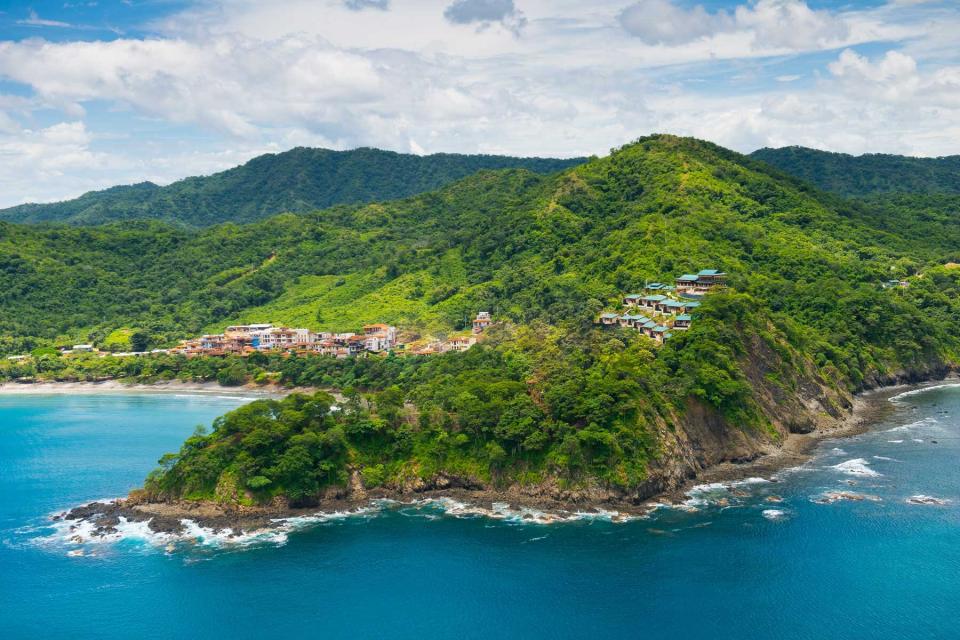 Aerial view of the Casa Chameleon resort in Costa Rica