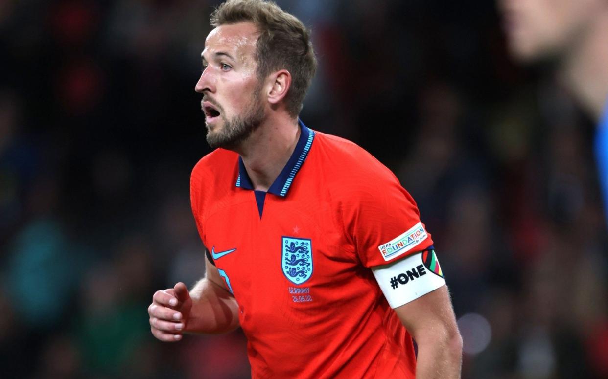 Harry Kane wears the OneLove armband - Shutterstock