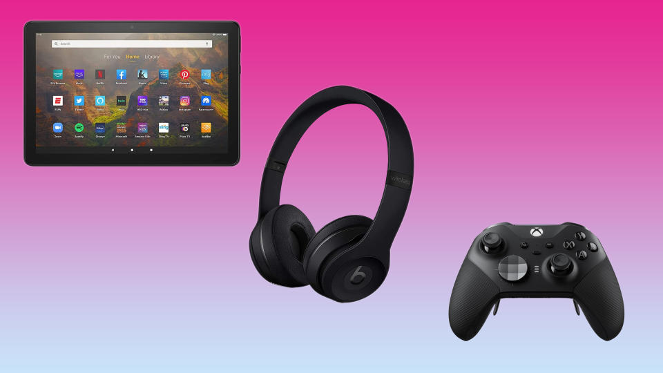 Tablets, headphones and game controllers are all on sale this weekend. (Photo: Amazon / Beats / Microsoft)