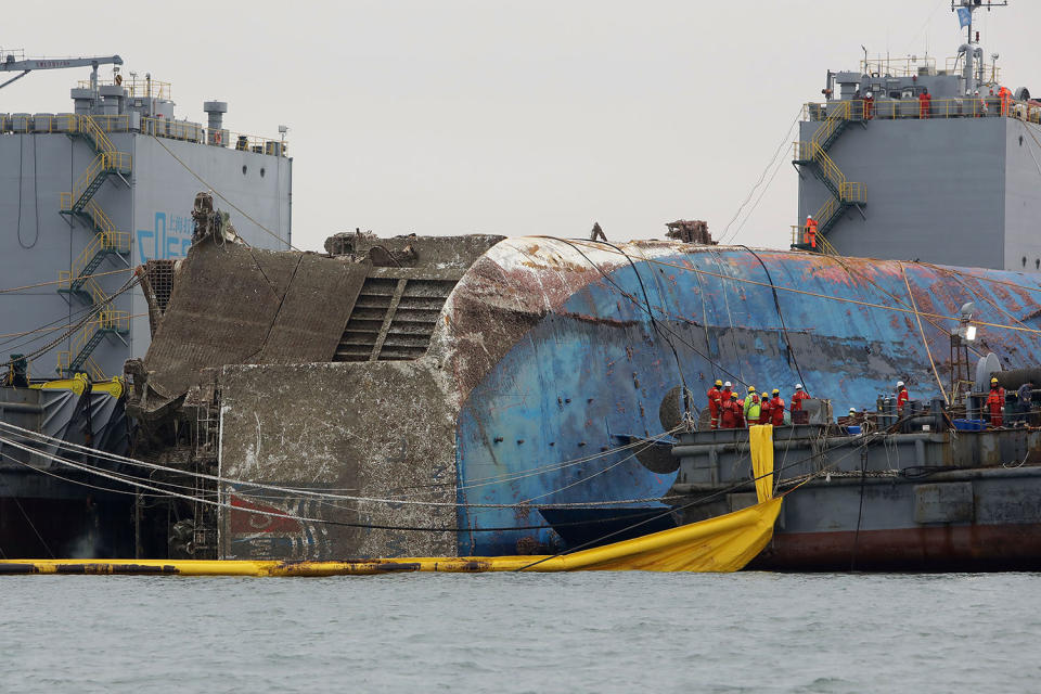 Salvage of sunken ferry