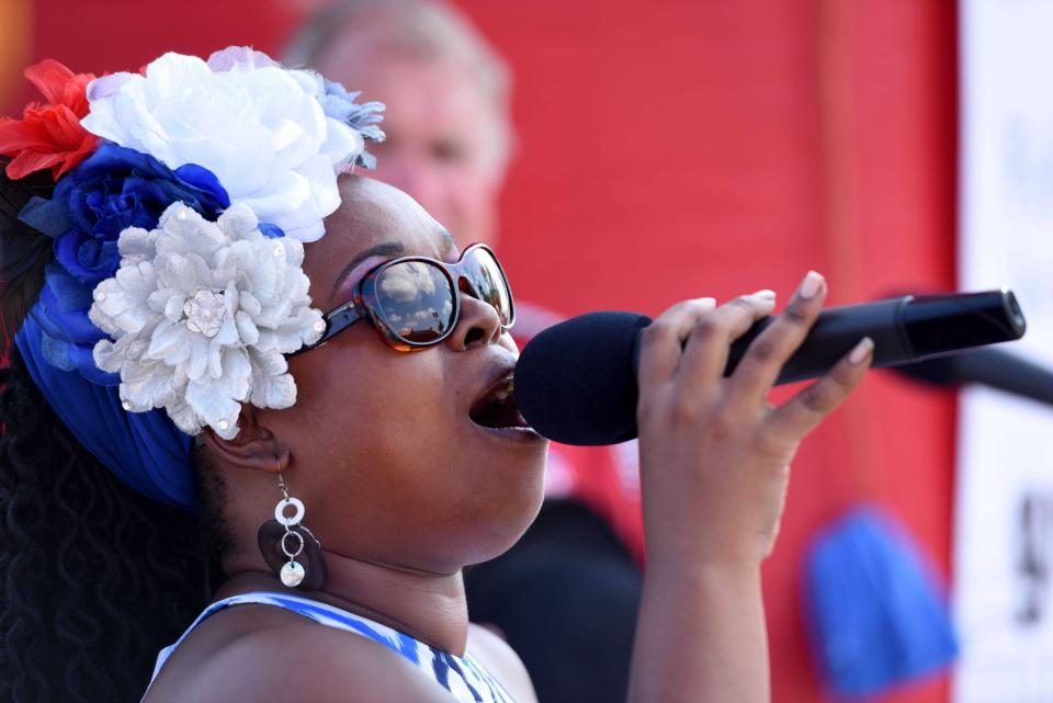 Mama Blue plays at the Delores Barr Weaver Campus of Hope, home of Rethreaded.