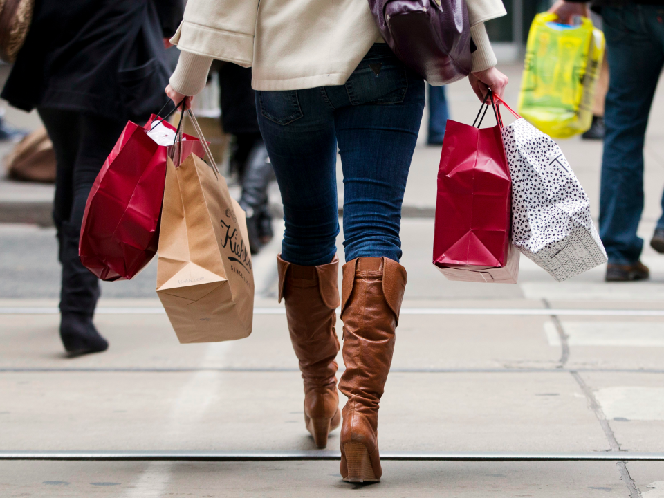 shopping bags retail sales