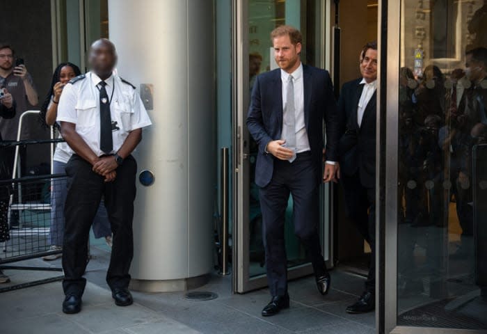 El príncipe Harry en los tribunales de Londres