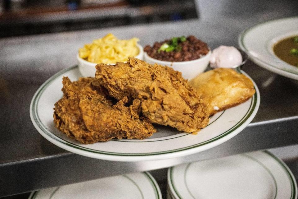 Fried chicken is one of the most popular items at Fixins Soul Kitchen.