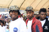 Youth joining the Defense Forces are escorted to Meskel Square, in Addis Ababa, Ethiopia, Tuesday, July 27 2021. A repatriation program is underway for young people from Ethiopia who have decided to join the Defense Forces. (AP Photo)