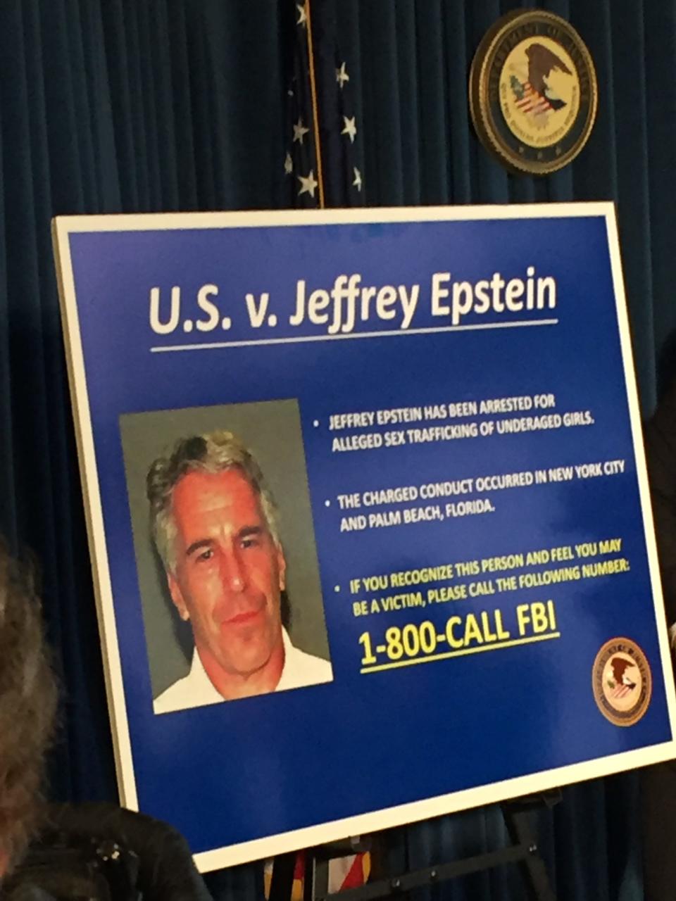 Jeffrey Epstein faces charges of sex trafficking and conspiracy.